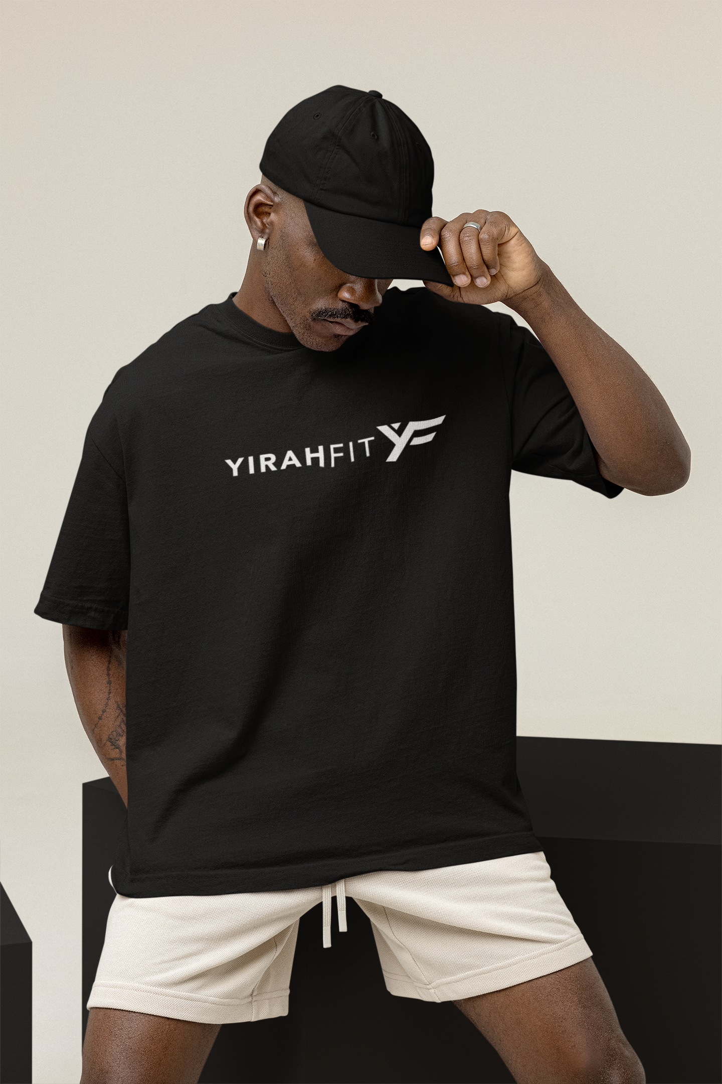 YirahFit Logo Oversized faded t-shirt