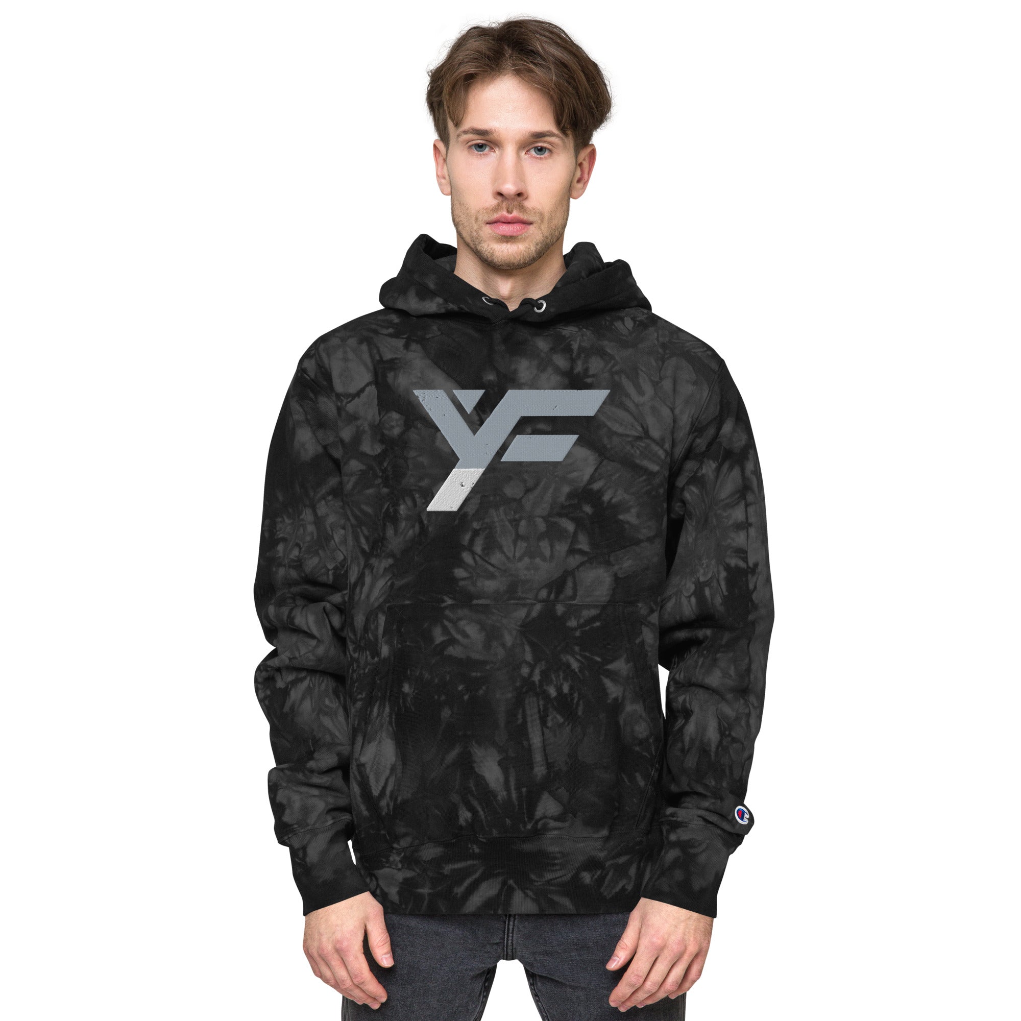 YF Unisex Champion tie-dye hoodie