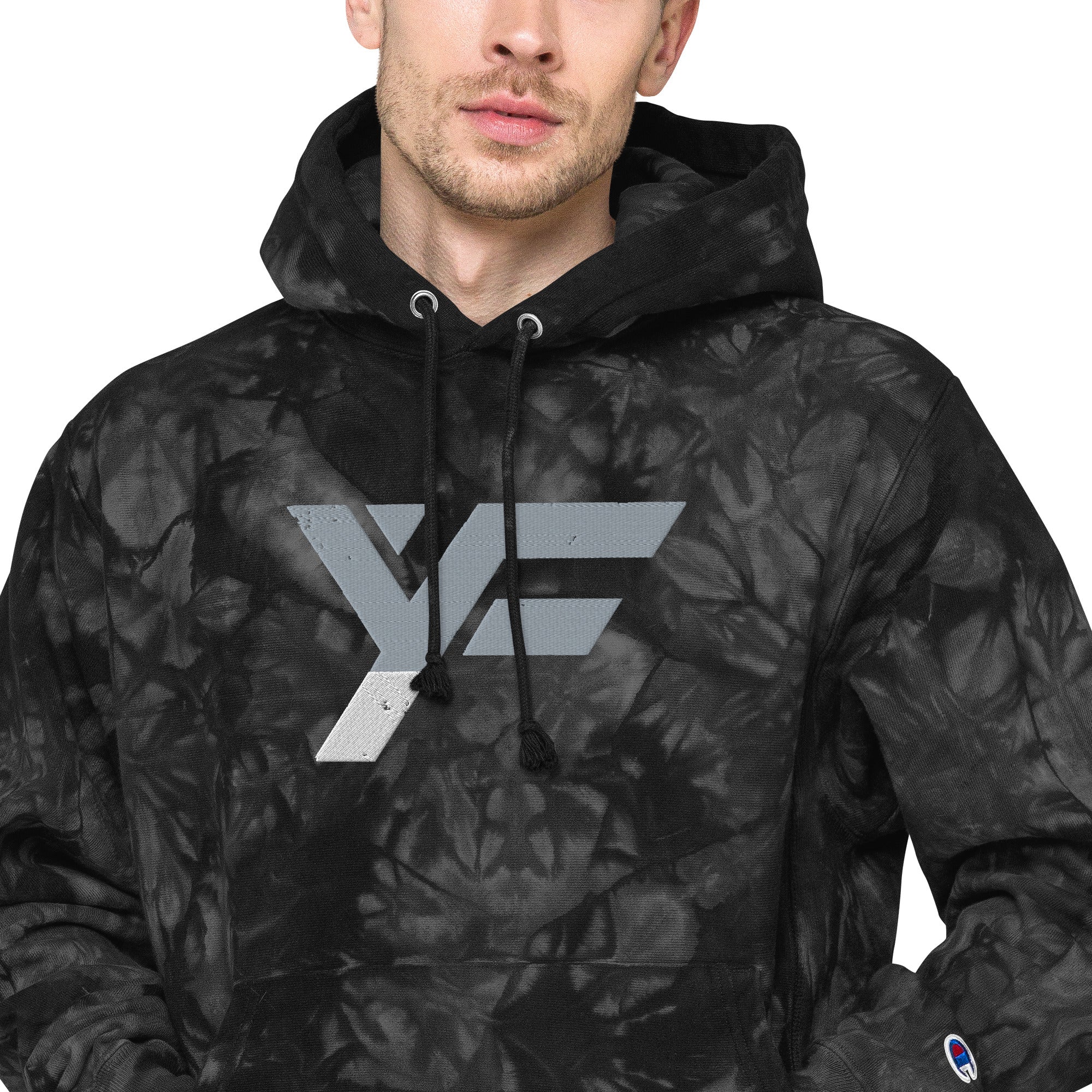 YF Unisex Champion tie-dye hoodie