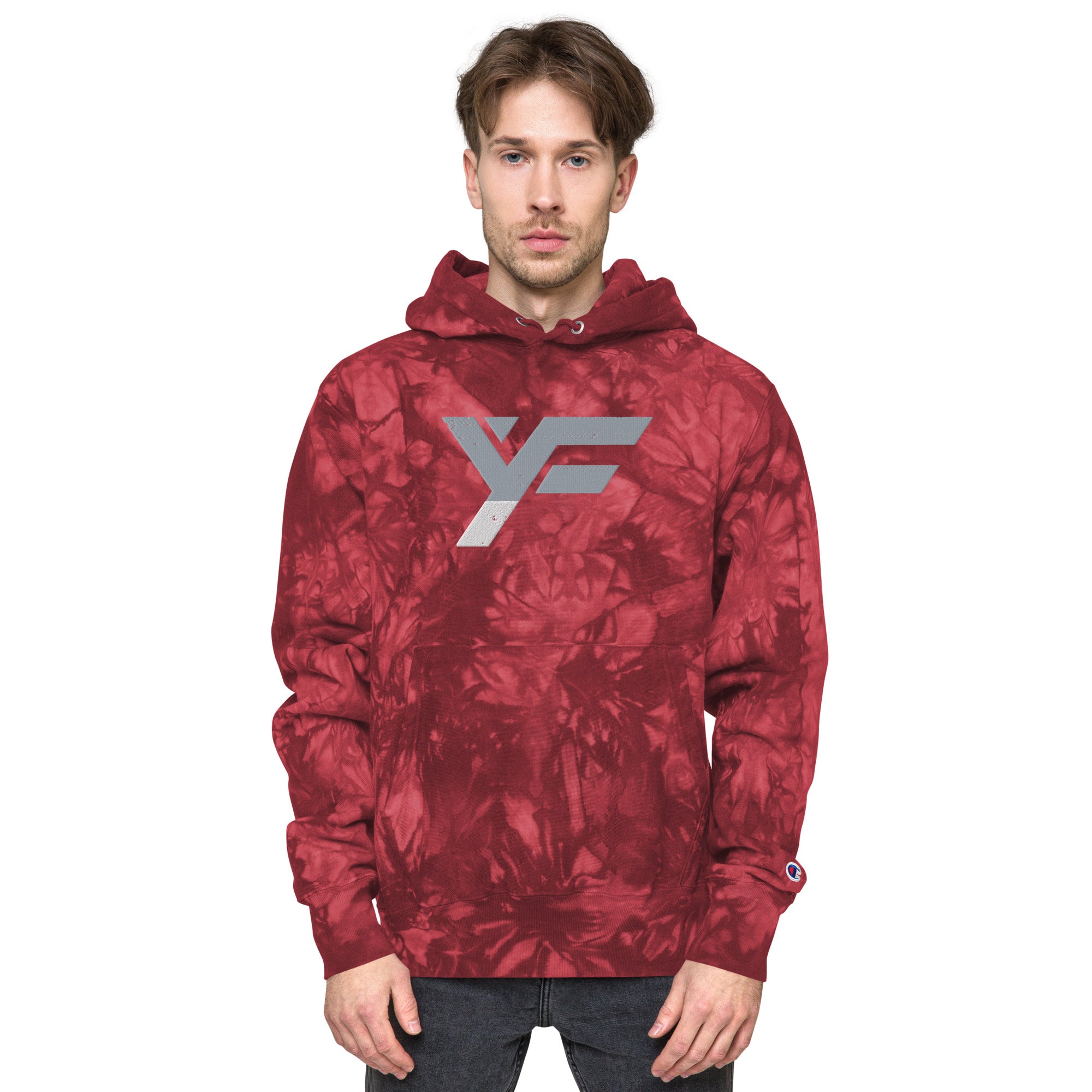 YF Unisex Champion tie-dye hoodie