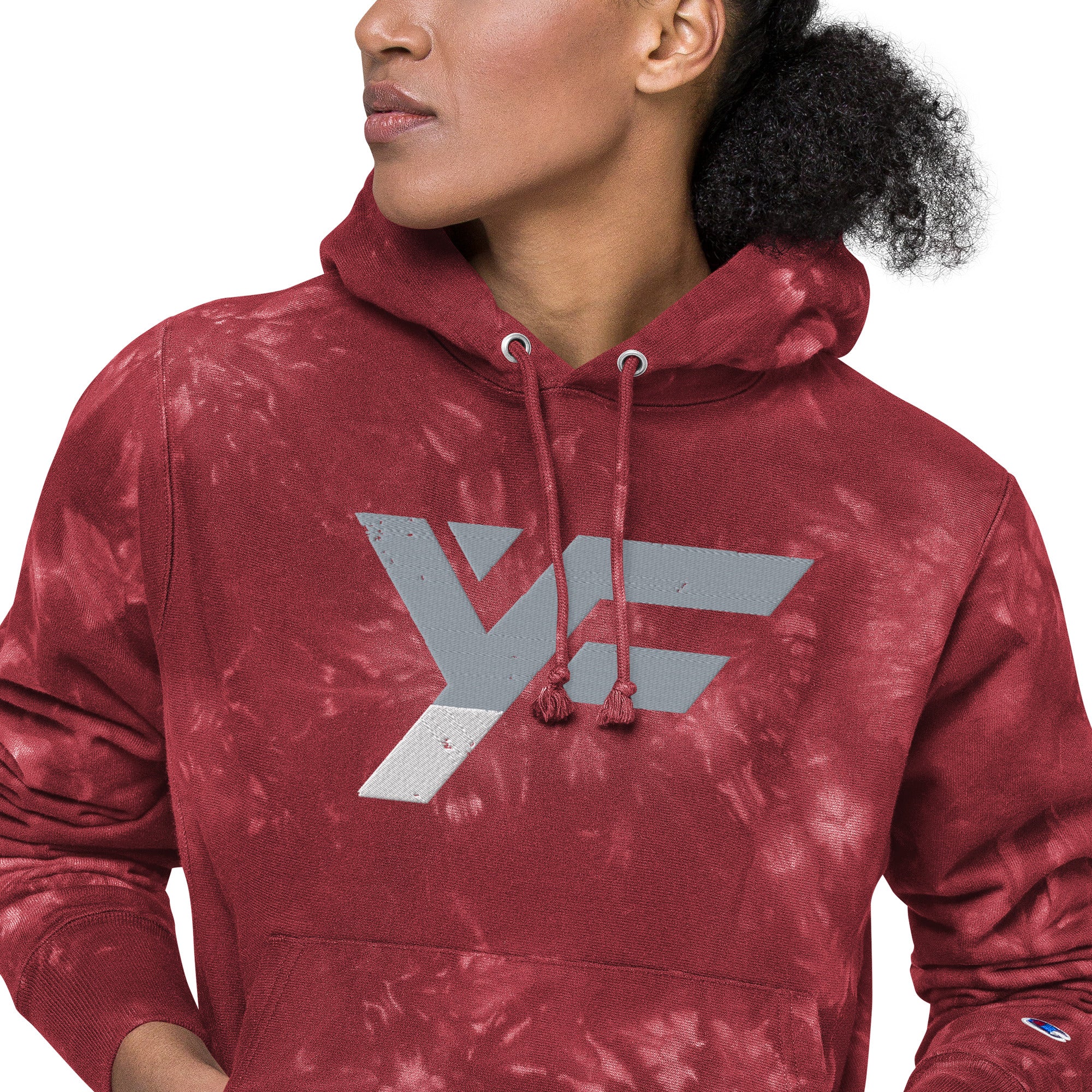 YF Unisex Champion tie-dye hoodie