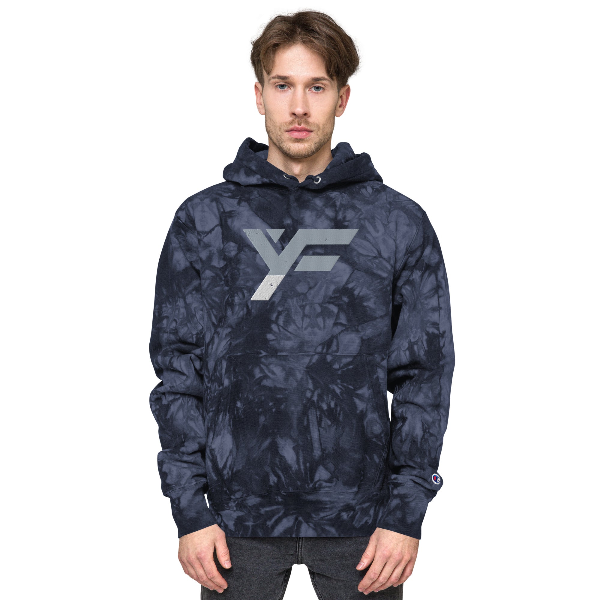 YF Unisex Champion tie-dye hoodie