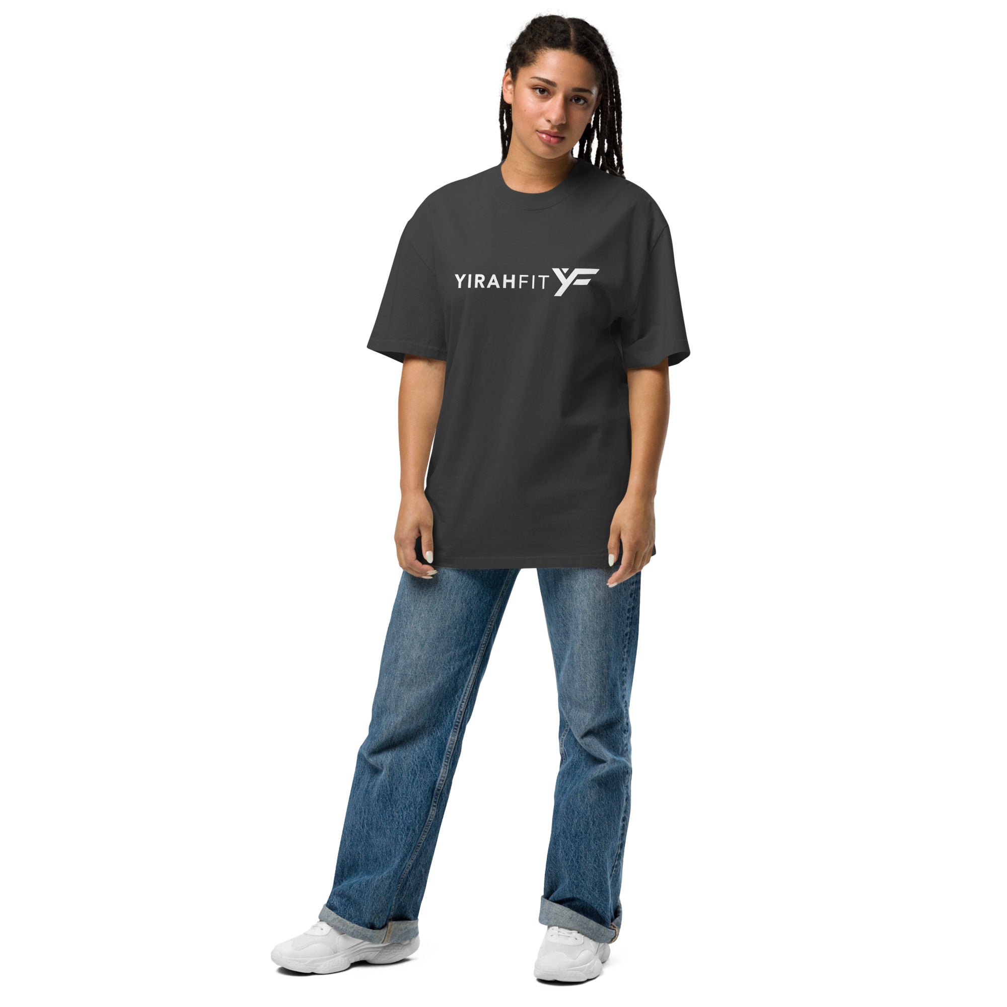 YirahFit Logo Oversized faded t-shirt