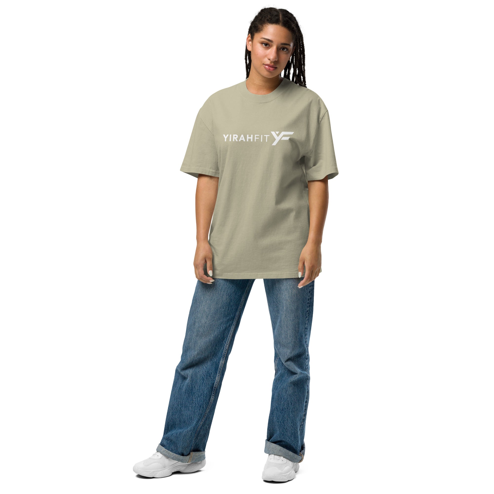 YirahFit Logo Oversized faded t-shirt