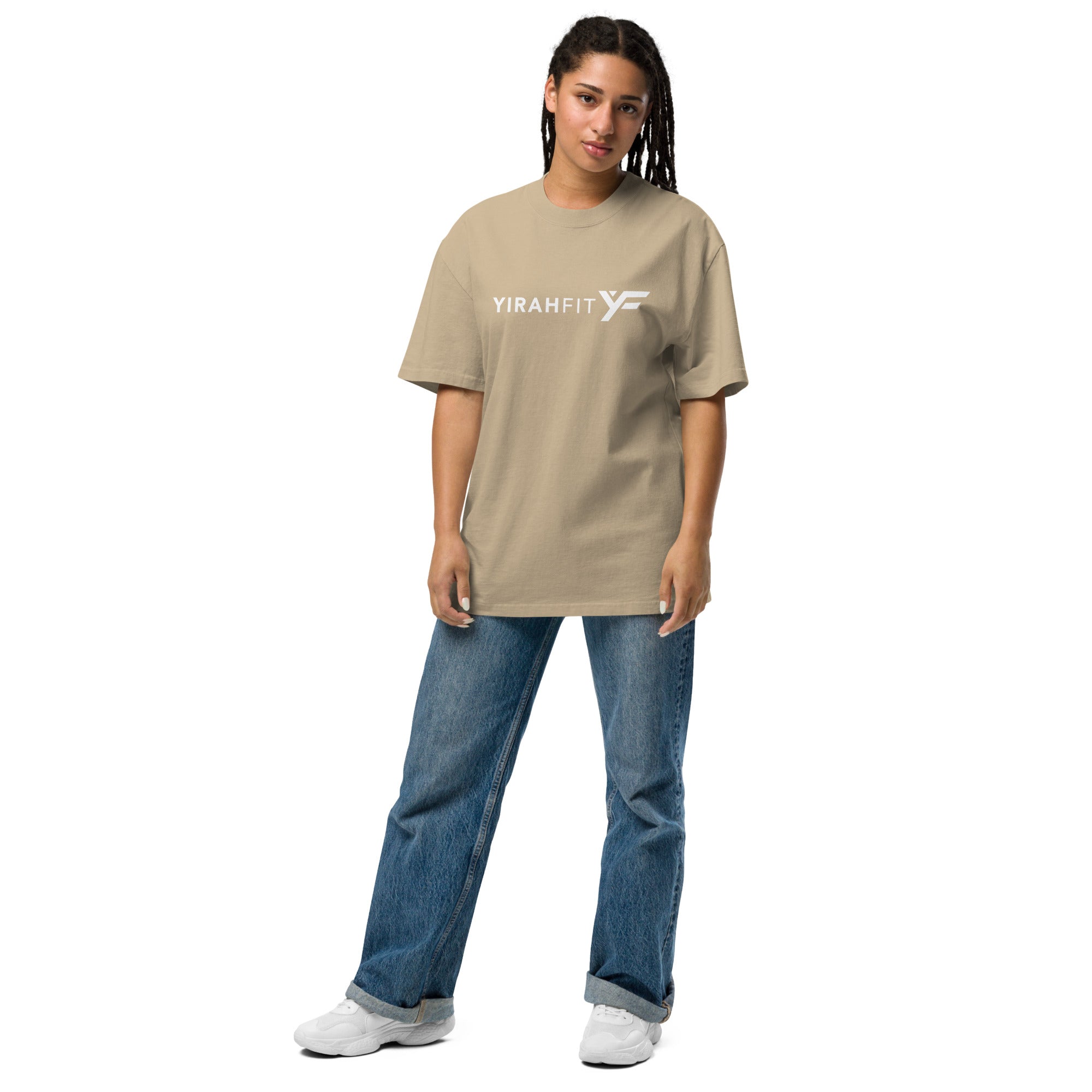 YirahFit Logo Oversized faded t-shirt